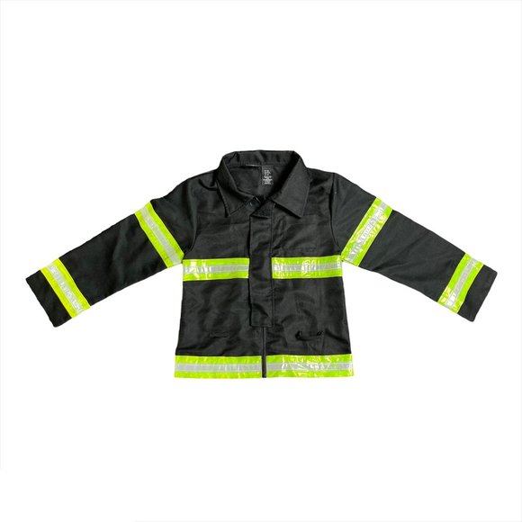High Quality Durable Kids Youth Fireman Jacket Costume with Reflective Bands - Picture 1 of 6